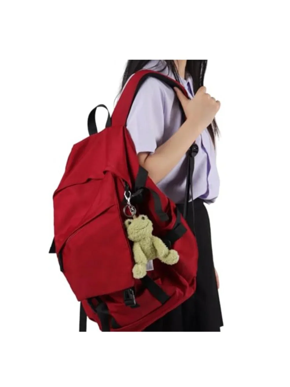 Adorable Frog Plush Keychain Stuffed Animal Soft Polyester Charm for Bag